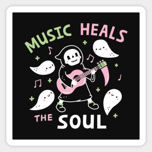 Music Heals The Soul, Grim Reaper Funny Magnet